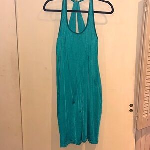 Lole ladies green racer back dress with built in bra size XL